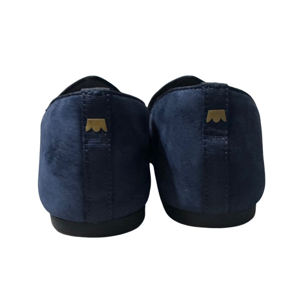 Birdies The Heron Loafers Womens 7 Navy Blue Suede Excellent Pointed Toe Flats - Picture 8 of 12